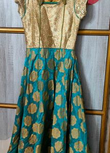 Beautiful Ethnic Pattu Long Frock