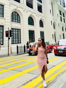 Pink Midi Bodycon Dress