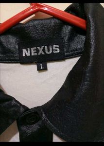 Leather Collar Top