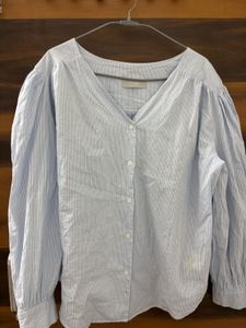 Striped Puff Sleeve Blouse