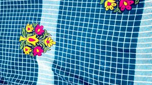 Elegant Blue Floral Saree