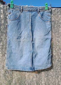 Denim A-Line Skirt