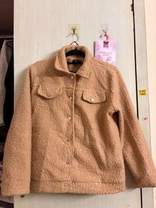 Tan Fuzzy Teddy Jacket