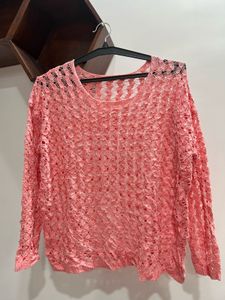 Pink Coral Knit Top