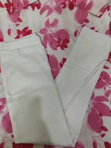 Floral White Kurta Set