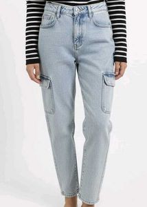 Light Wash Cargo Jeans