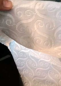Straight White Chikankari Print Kurta