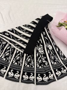 Patterned Mini Skirt