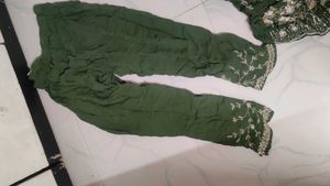 Green Embroidered Kurta Set