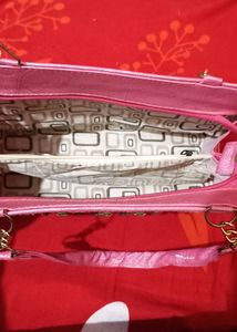 2 Bags 👜🎒pink And Tan Colour