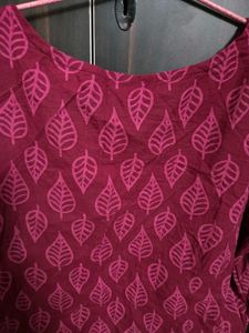 Pink Kurti with Pant And Printed Dupatta