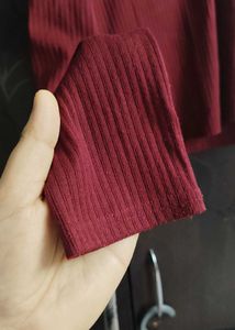 Maroon Choker Neck  Top