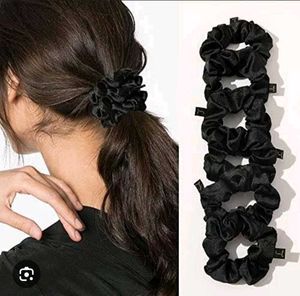 Velvet Small Hair Tie Scrunchies Pack Of 6