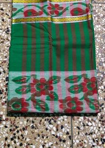 Green Cotton Saree