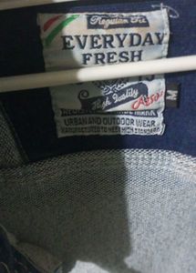 Light Blue Washed Denim Jacket For Men