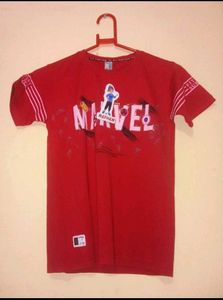 Red Marvel T-Shirt With Jeans Pant