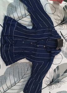 Striped Navy Blue Shirt