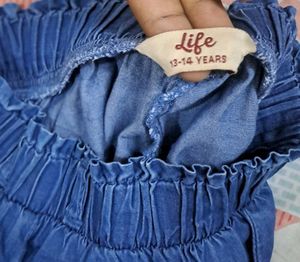 Wide Leg Denim Pants