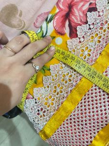 Elegant Red Embroidered Kurta &amp; palazzo