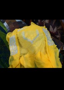 Beautiful yellow saree