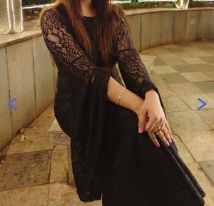 Shein Black Lace Maxi Dress
