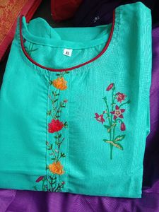 Sky Blue Embroidered Kurta Set