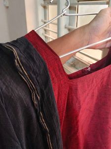 Maroon Kurti with Dupatta And Pant