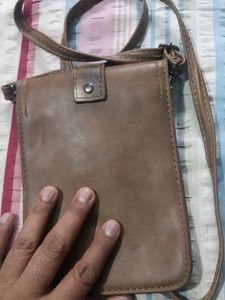 Brown Slign Bag Leather