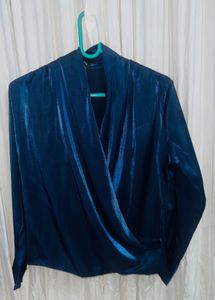 Plus Surplice Neck Blouse