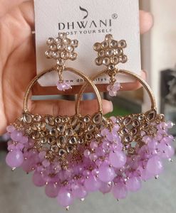 Dhwani Hoop Earrings - Lavender
