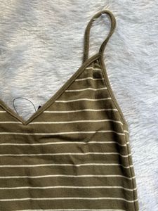 Striped Bodycon Midi Dress