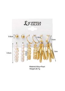 Elegant Gold-Tone Earring Set by Jewels Galaxy ✨