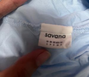 Cute Blue Tie-Front Peplum Top