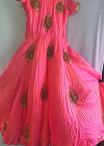 Elegant Pink Anarkali Dress