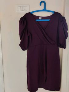 Dark Purple Flared Dress
