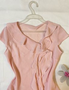 Pink Ruffle Top