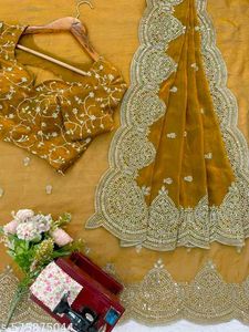 Elegant Mustard Saree