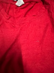 Red Full Sleeves Top For Girls