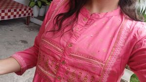 Pretty Pink Anarkali Kurti