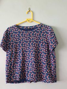 Floral Print Short Sleeve Top