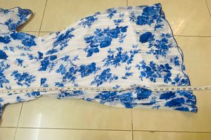 Floral Print White Midi Dress(11-13yrs)