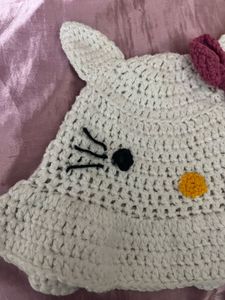 Crochet Hello Kitty Bucket Hat