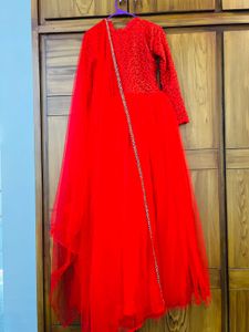 Elegant Red Goun Suit