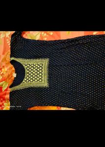 Navy Blue Kurta For Women