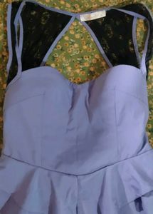 Blue Peplum Mini Dress