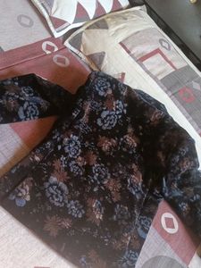 Floral Velvett blazer Jacket three piece set