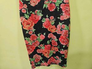 Rose Print Bodycon Dress