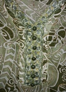 Vintage Kurti Olive Green Printed
