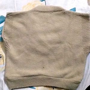 Cream Knit Sweater Vest