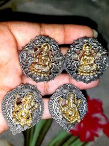Laxmi Ganeshji Combo Studs